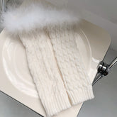 Aesthetic y2k fluffy leg warmers