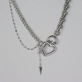 Alt heart chain necklace