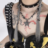 Alt punk star necklace