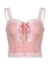 Angelic pink lace camisole