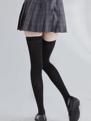 Anti-Slip thigh high soft velvet stockings for school uniform cosplay