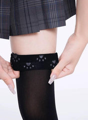Anti-Slip thigh high soft velvet stockings for school uniform cosplay