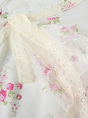 Aurora floral girl lace top