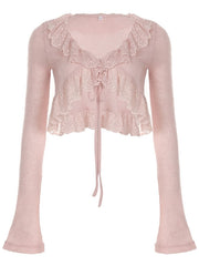 Aveline petal coquette cardigan