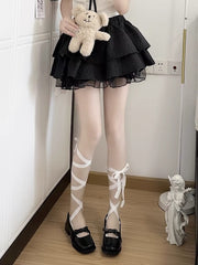 Ballet core ribbon socks