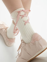 Ballet core ribbon socks