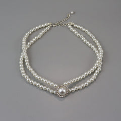 Baroque pearl coquette necklace