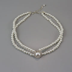 Baroque pearl coquette necklace