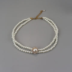 Baroque pearl coquette necklace