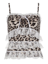 Beatrice leopard lace camisole