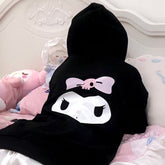 Black Kuromi hoodie coat