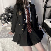 Black Suit JK vintage blazer uniform set