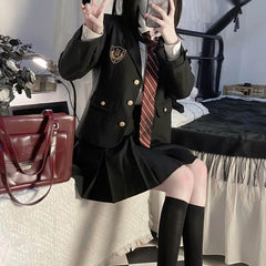 Black Suit JK vintage blazer uniform set