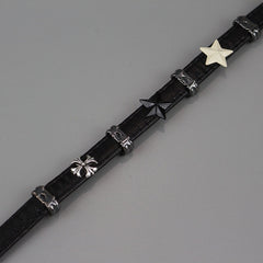 Black white star alternative choker