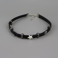 Black white star alternative choker