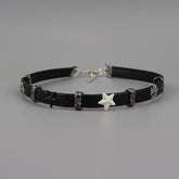 Black white star alternative choker