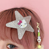 Bling kitty star hair clip