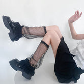 Bling see-through leg warmers