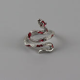 Dark serpent open ring