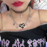 Dark thorn heart necklace