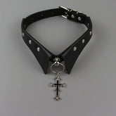 Darkness collar cross choker