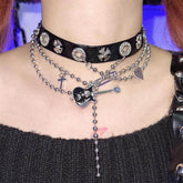 Guitar chains punk choker