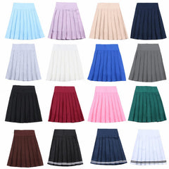 17 Colors smoothy elastic waist uniform skirt