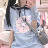 Baby blue cooking cinnamoroll t-shirt