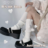Kawaii pompon leg warmer