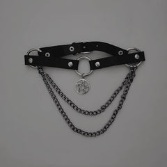 Rivet punk star choker