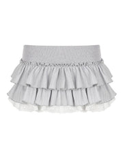 Ruffled layers mini skirt