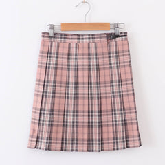 Skirt / Bow JK Valentine Pink plaid uniform skirt