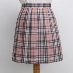 Skirt / Bow JK Valentine Pink plaid uniform skirt