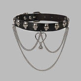 Skull grunge punk chains choker