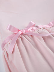 Spring pink mini skirt