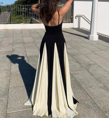 Elegant Black White Fashion Dress