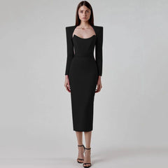 Elegant Bodycon Midi Dress
