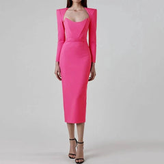 Elegant Bodycon Midi Dress