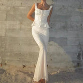 Elegant Mermaid Dress Two Pieces Set