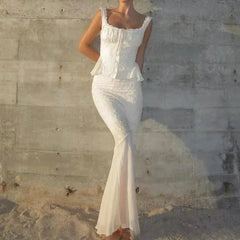 Elegant Mermaid Dress Two Pieces Set