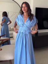 Elegant Patchwork V-Neck Fashion Dress