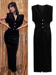 Elegant Velvet Long Dresses