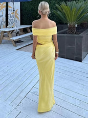 Elegant Yellow Holiday Beach Dress