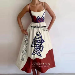 Ethnic Style Loose Pocket Maxi Dress