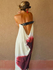 Floral Strapless Maxi Dress