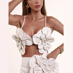 High Waist Flower Party Dress