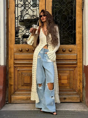 Hollow Breasted Sweater Dress