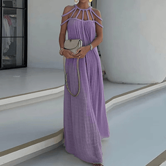 Hollow Out Party Club Off the Shoulder Maxi Dress