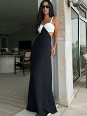Hollow Out Sleeveless Bodycon Maxi Dress