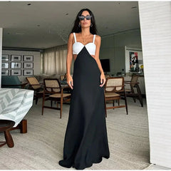 Hollow Out Sleeveless Bodycon Maxi Dress
